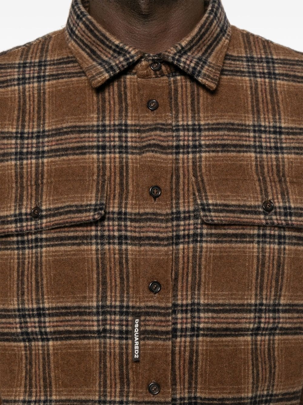 Dsquared2 Check-pattern Shirt In Brown