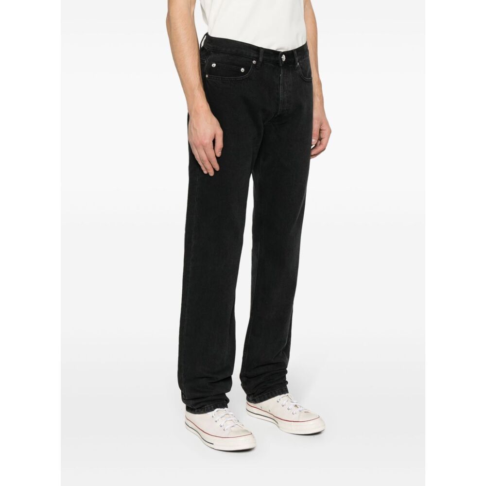 Apc Jean Naomi High-waist Straight-leg Jeans In Black