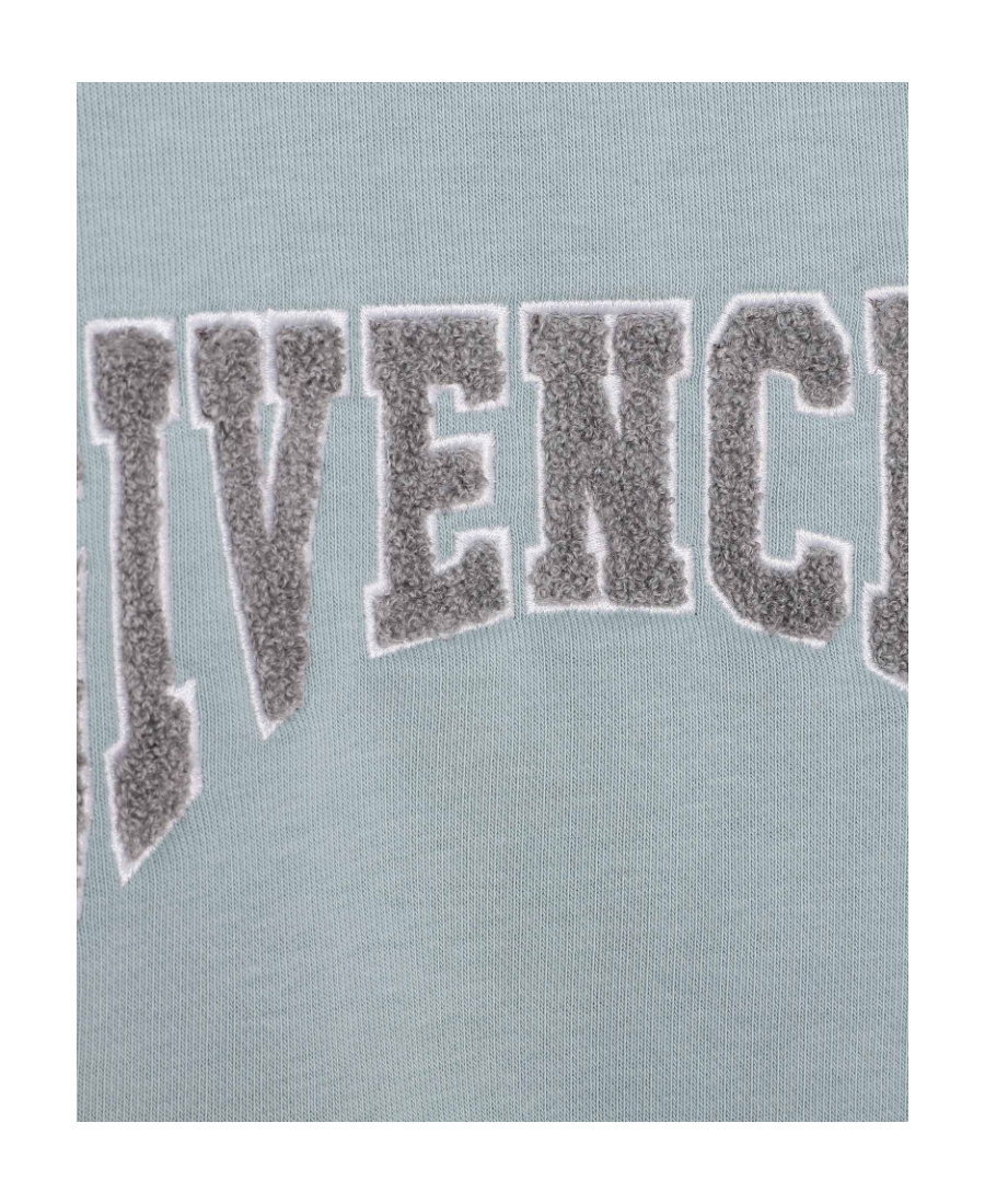 Givenchy Logo Pattern Hoodie In Gray