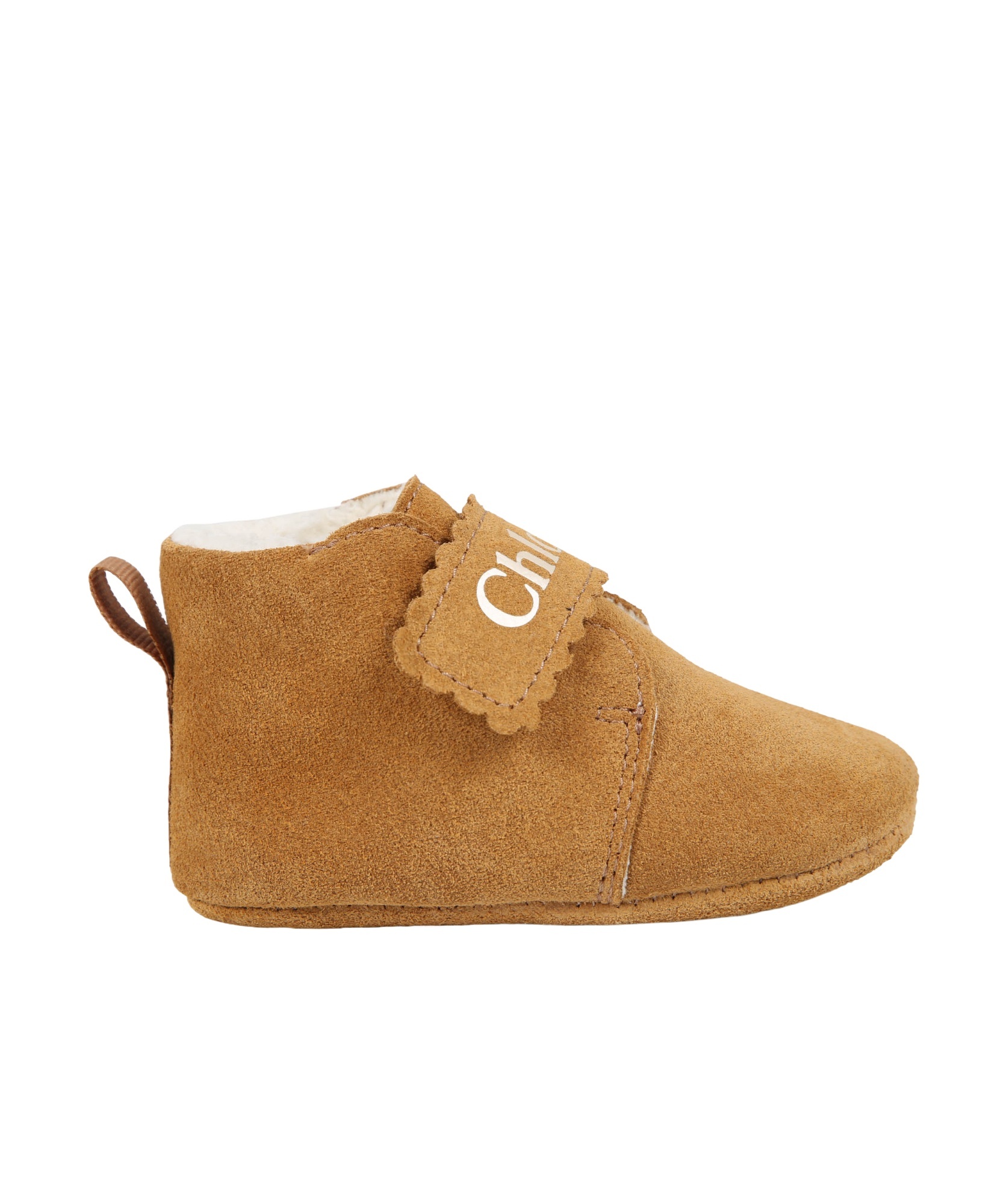 Chloé Logo-print Leather Slippers In Brown