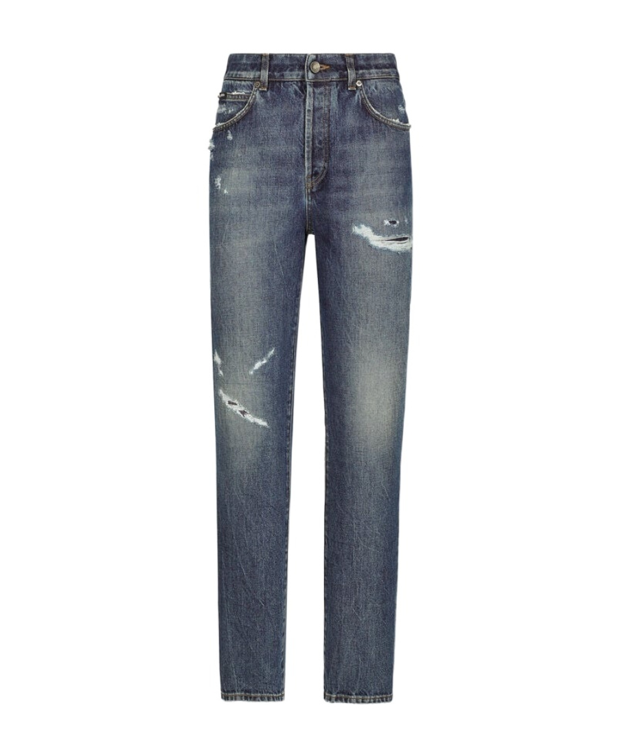 Dolce & Gabbana Jeans Im Distressed-look In Gray