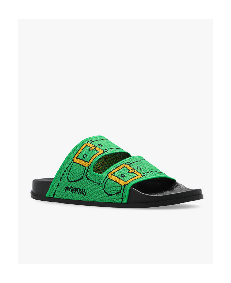 Marni Open-toe Slip-on Sandals In Green