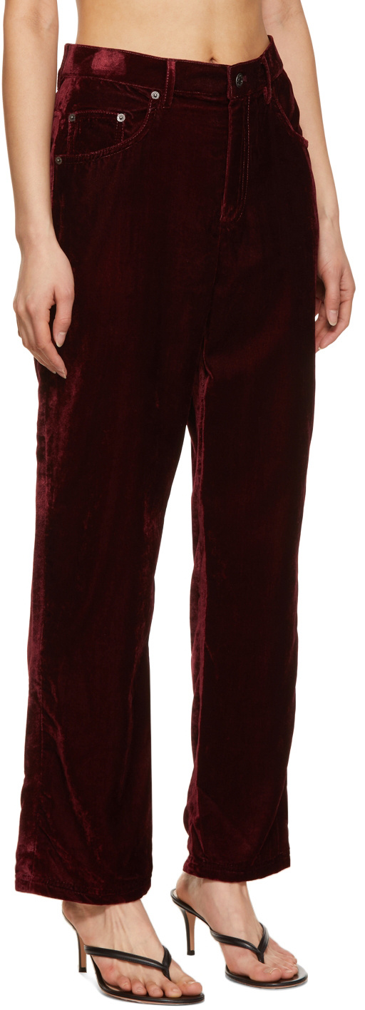 Marc Jacobs Logo High-waisted Straight Trousers In Brown