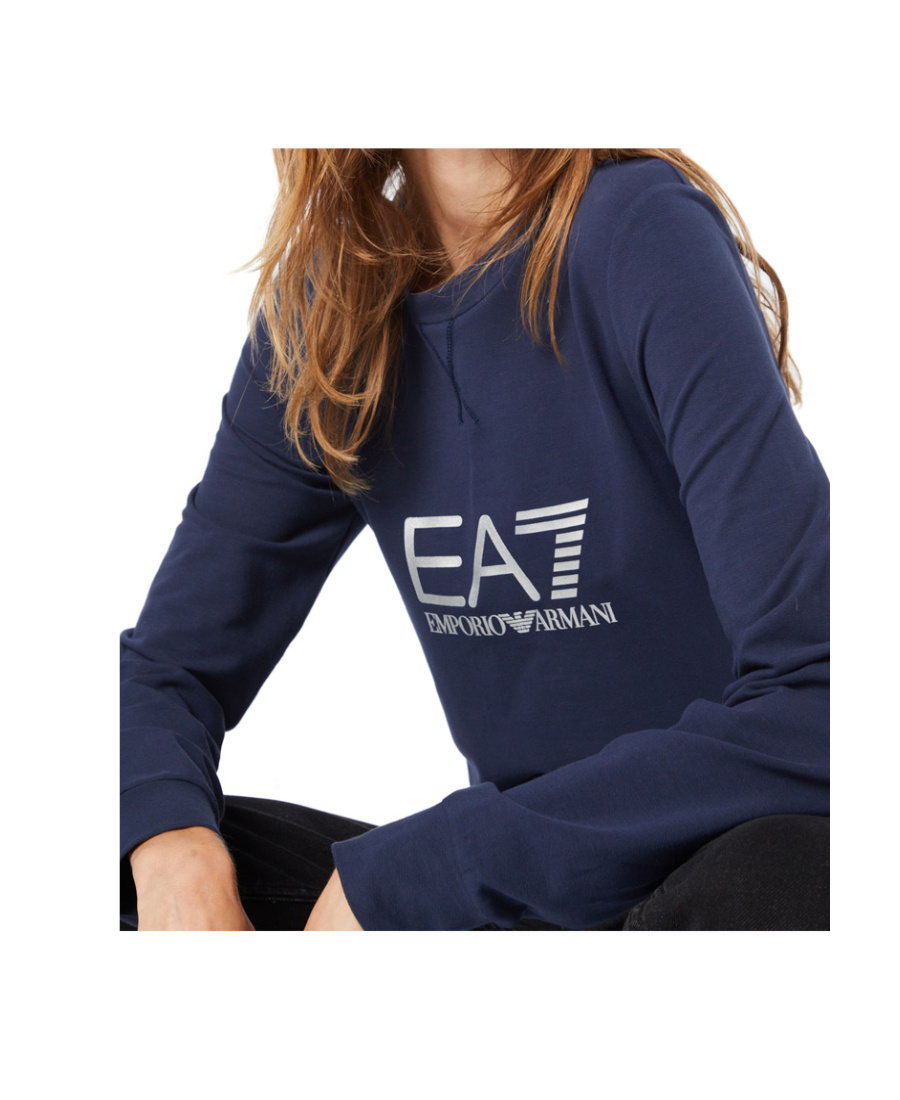 EMPORIO ARMANI NAVY BLUE LOGO SWEATER