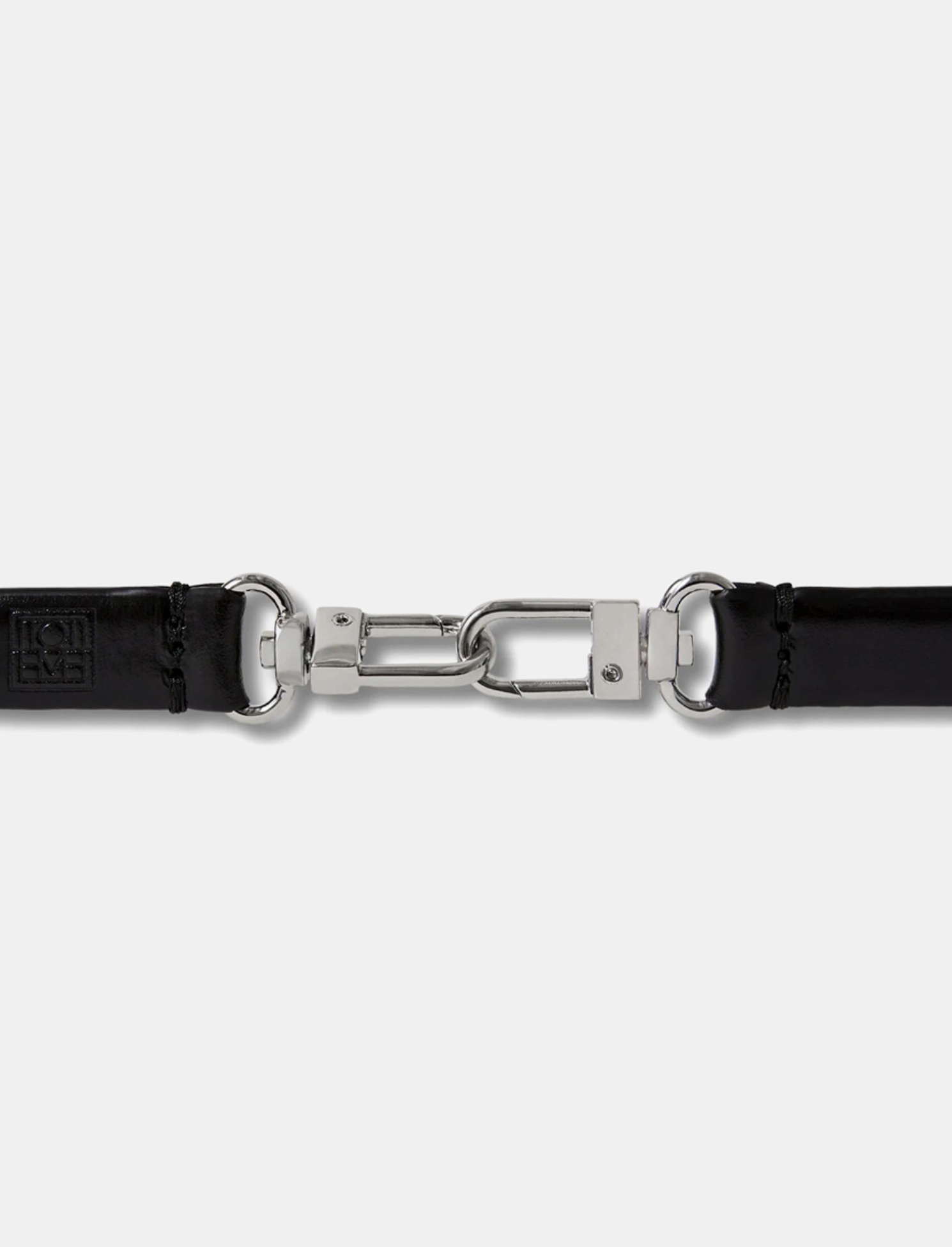 Totême Crocodile-effect Lobster Claw-fastened Belt In Black