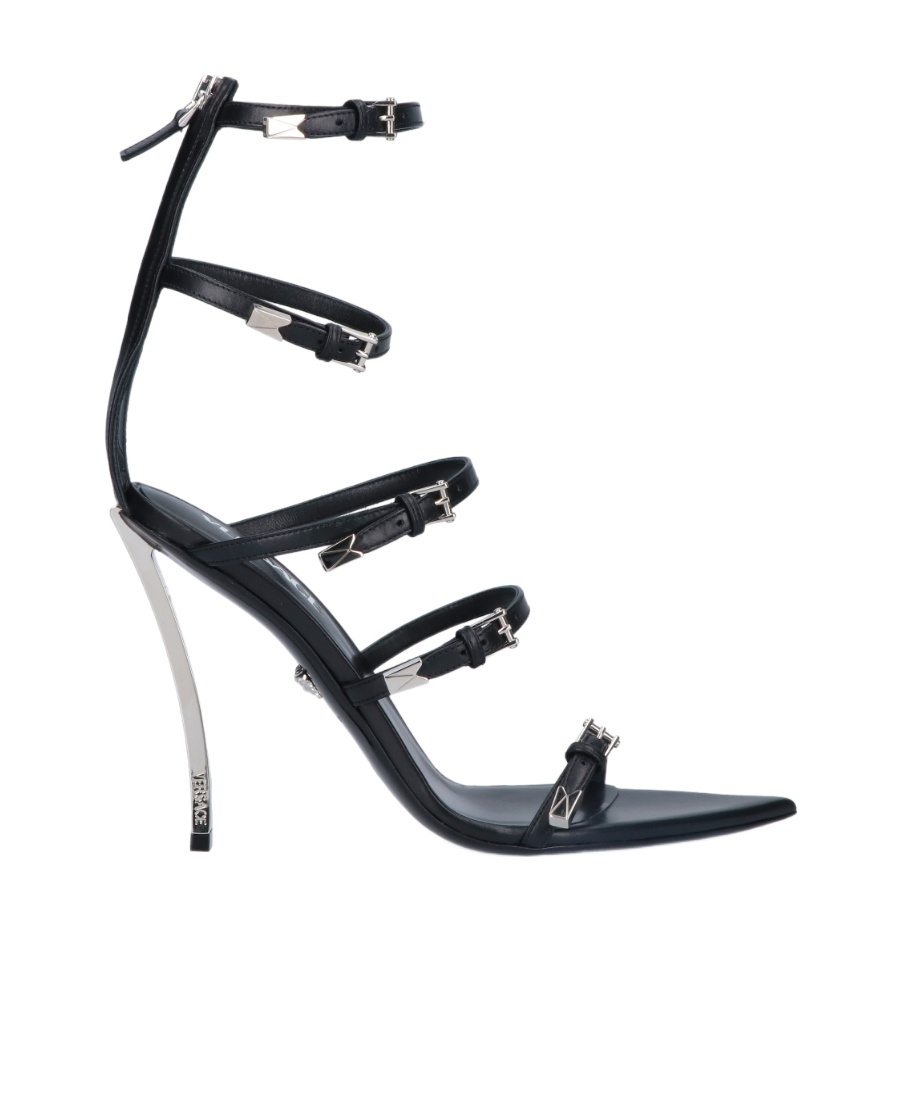 Versace Pin-points Sandals In Black