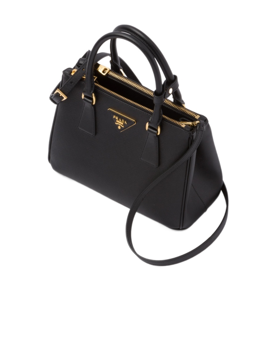 Prada Galleria Tote Bag In Black