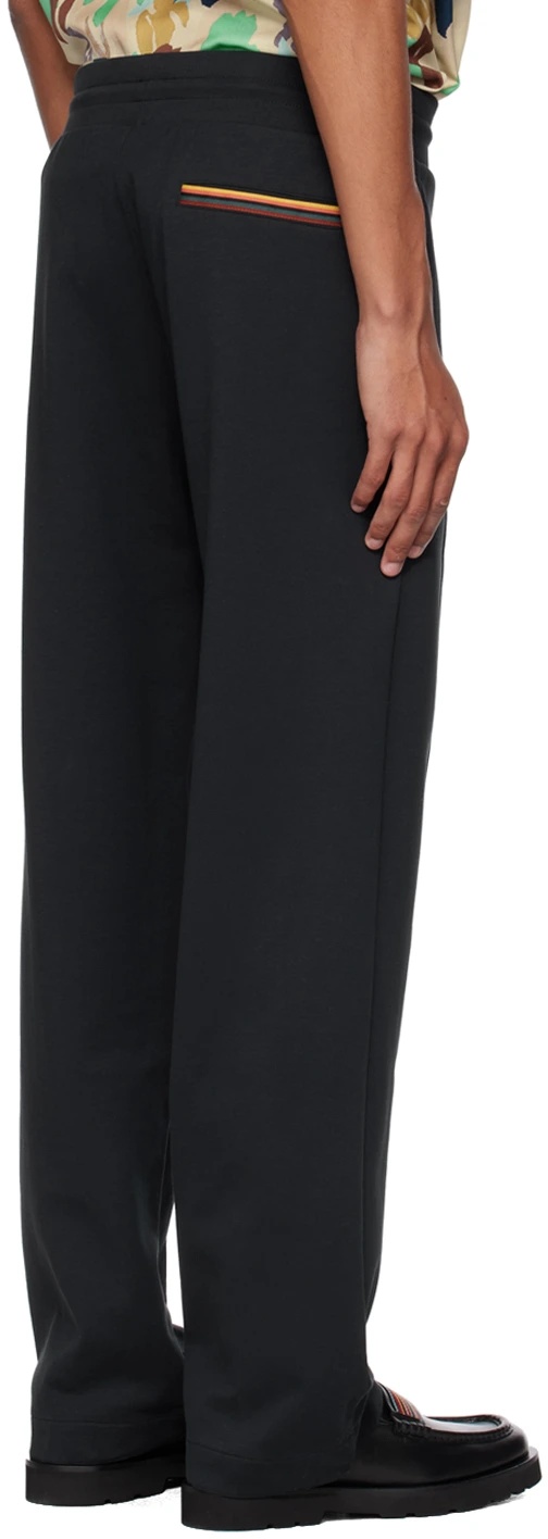Paul Smith Lace Up Straight Casual Pants In Black