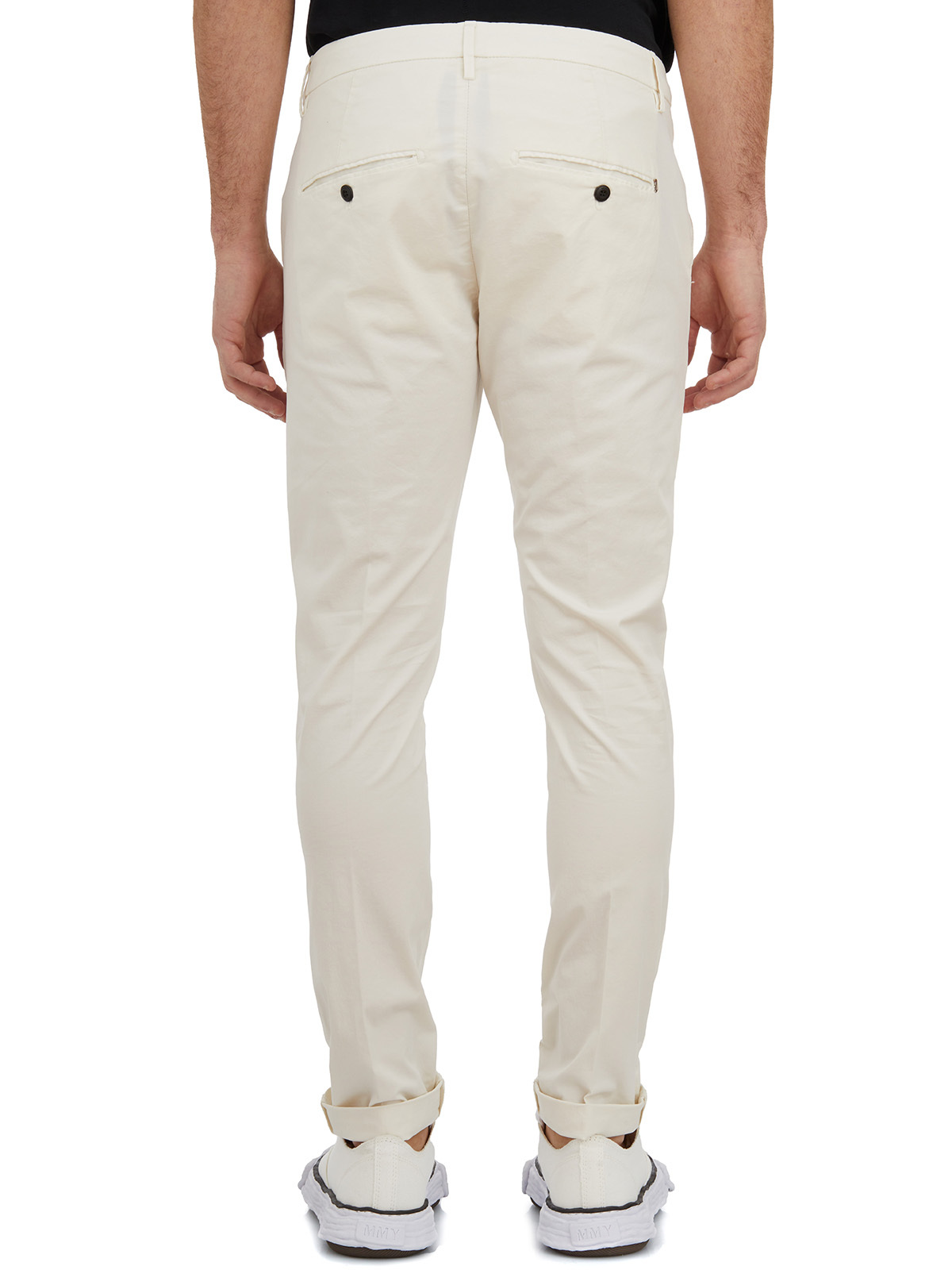 Dondup Belt Ring Denim Trousers In White