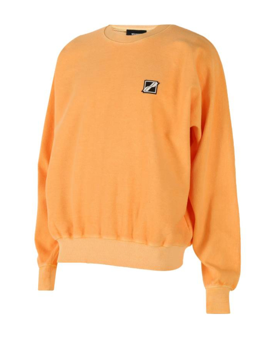 We11 Done Logo Details Sweater In Orange