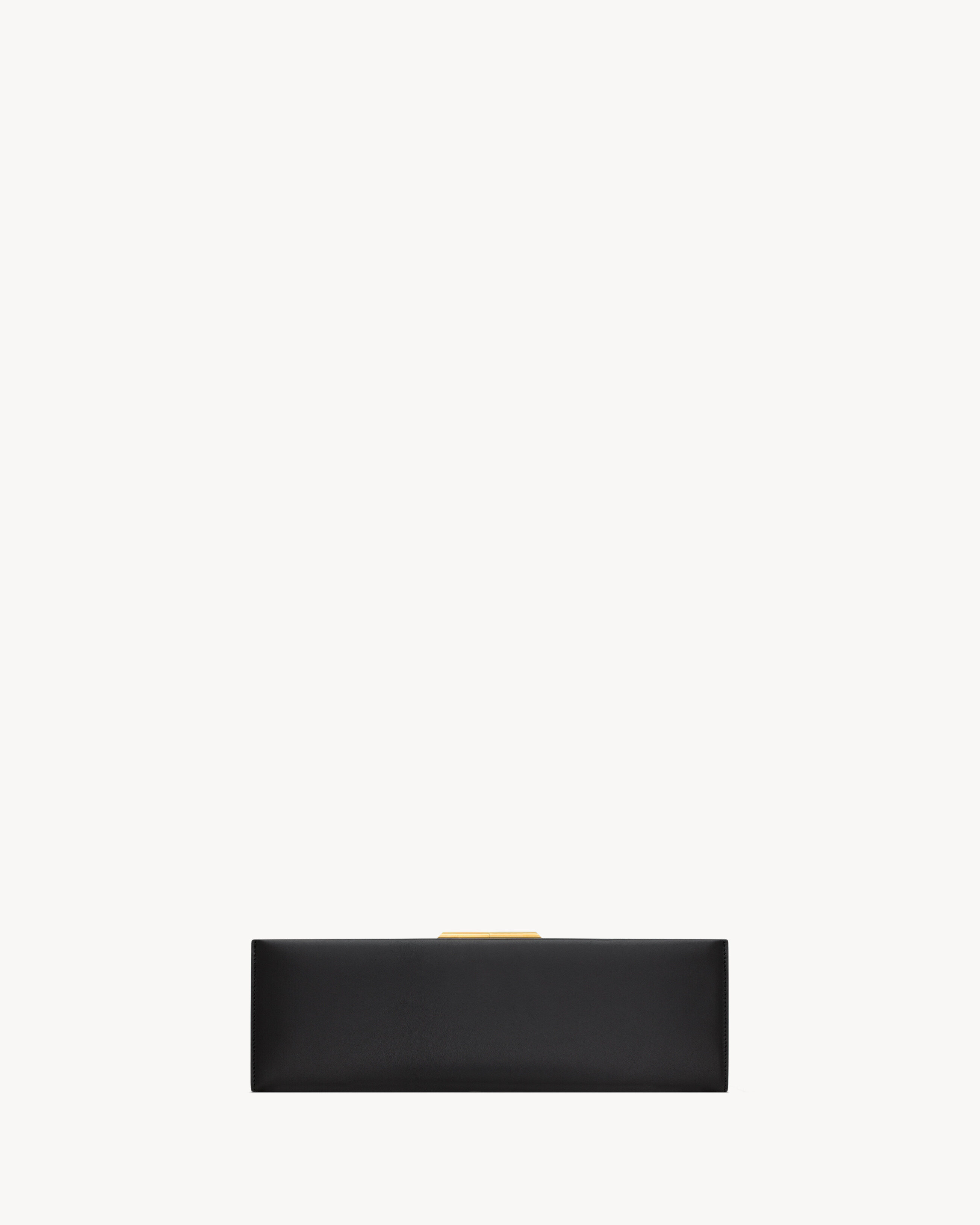 Saint Laurent Midnight Large Clutch In Smooth Leather In Black