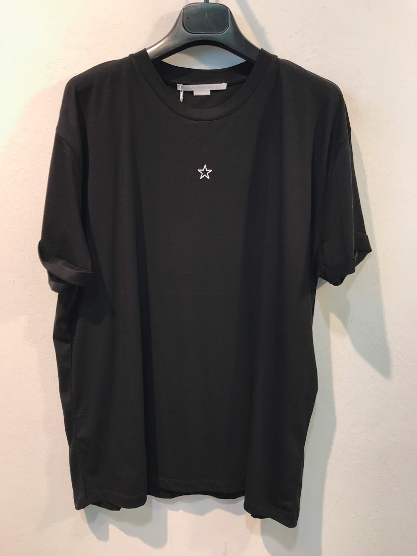 Stella Mccartney Embroidered Mini Star T-shirt In Black