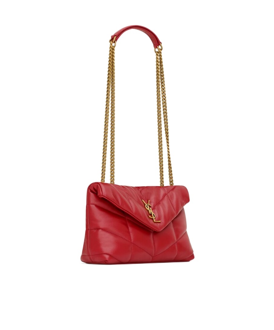 Saint Laurent Mini Puffer Toy Shouder Bag In Red