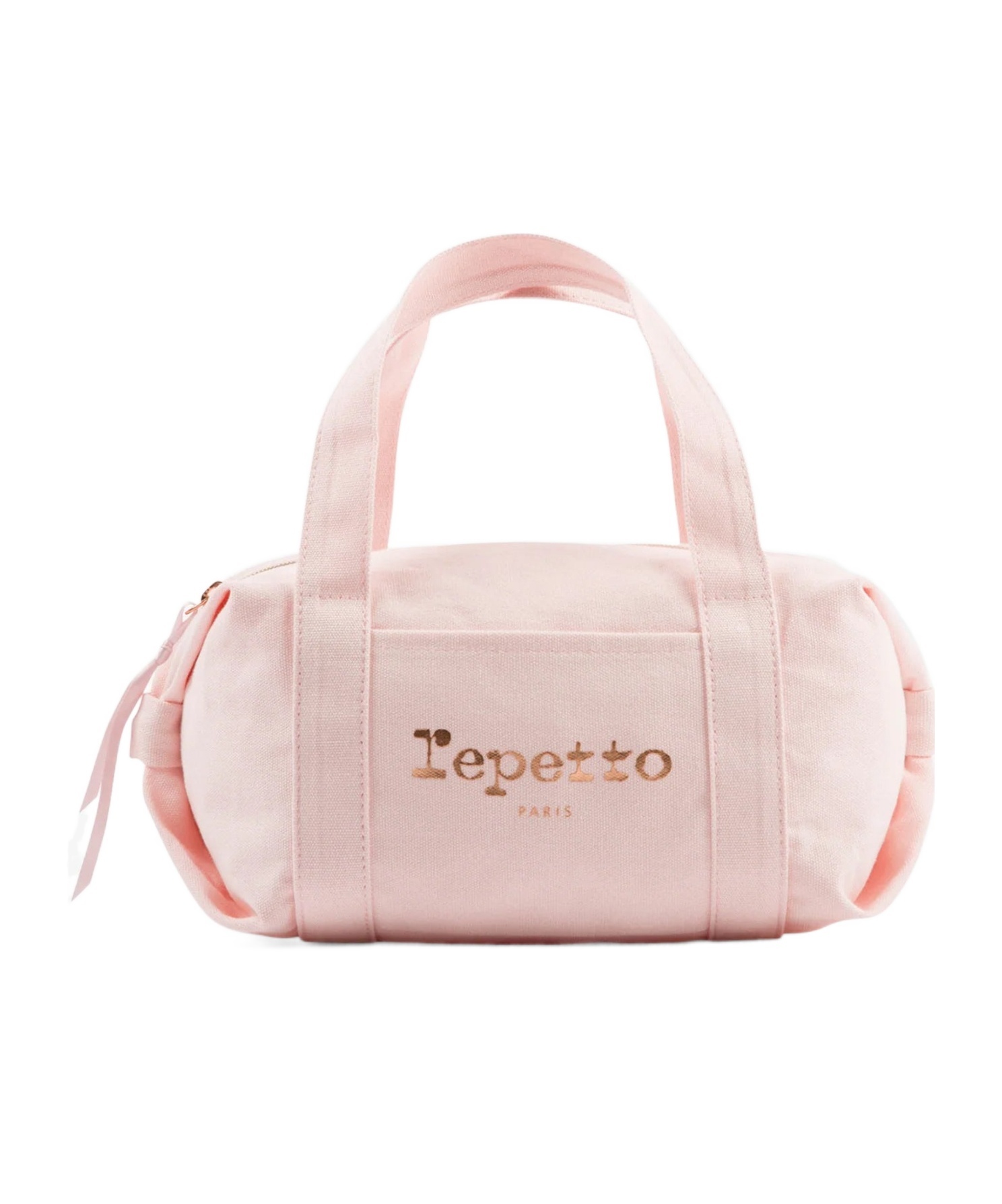 Repetto Small Cotton Duffle Bag With Logo In Pink