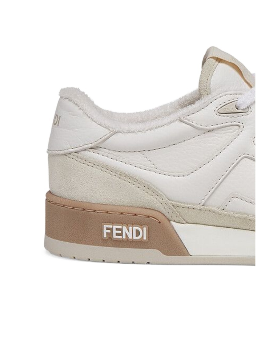 Fendi Match High-top Sneakers In White