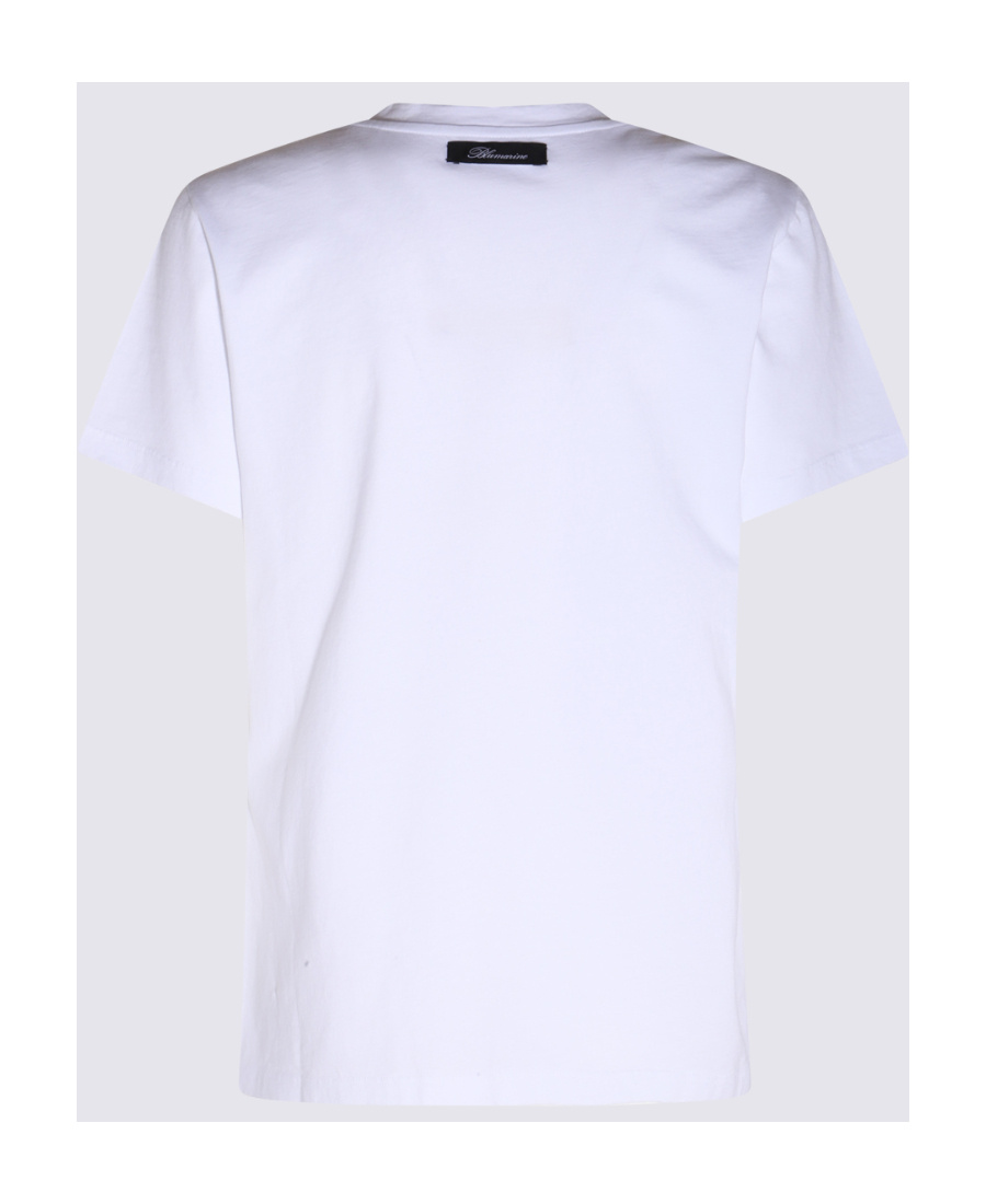 Blumarine Women Logo Cotton T-shirt In White