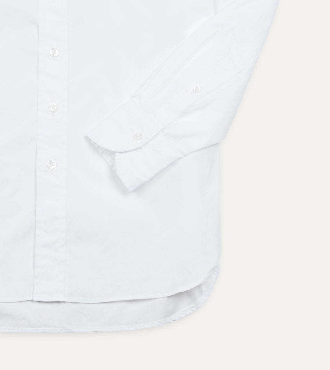 Drake's London Cotton Button Shirt In White