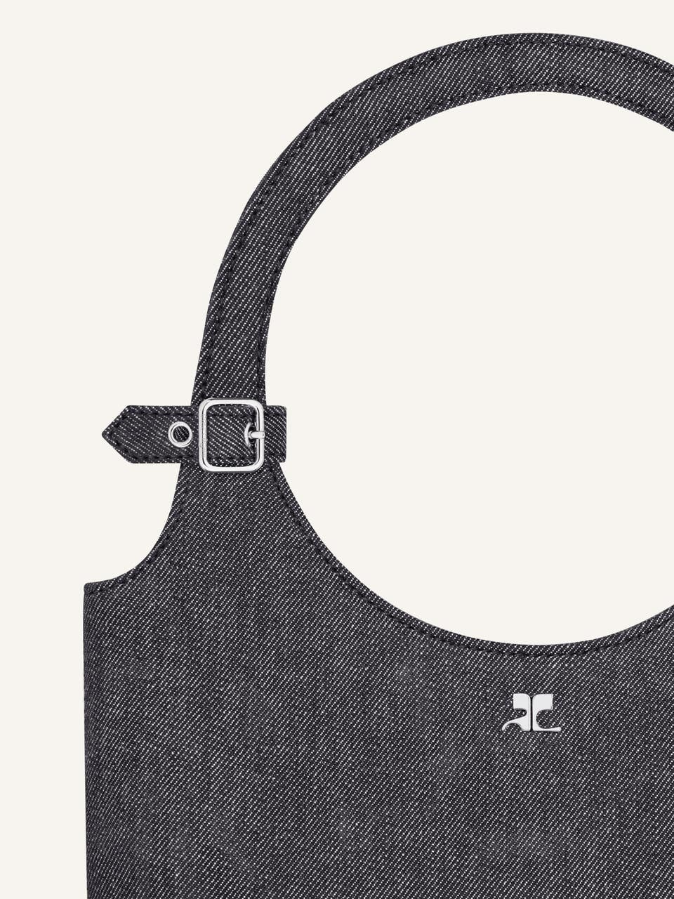 Shop Courrèges Holy Denim Tote Bag In Black