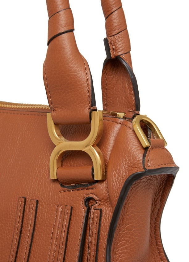 Chloé Logo Saddle Handbag In Brown