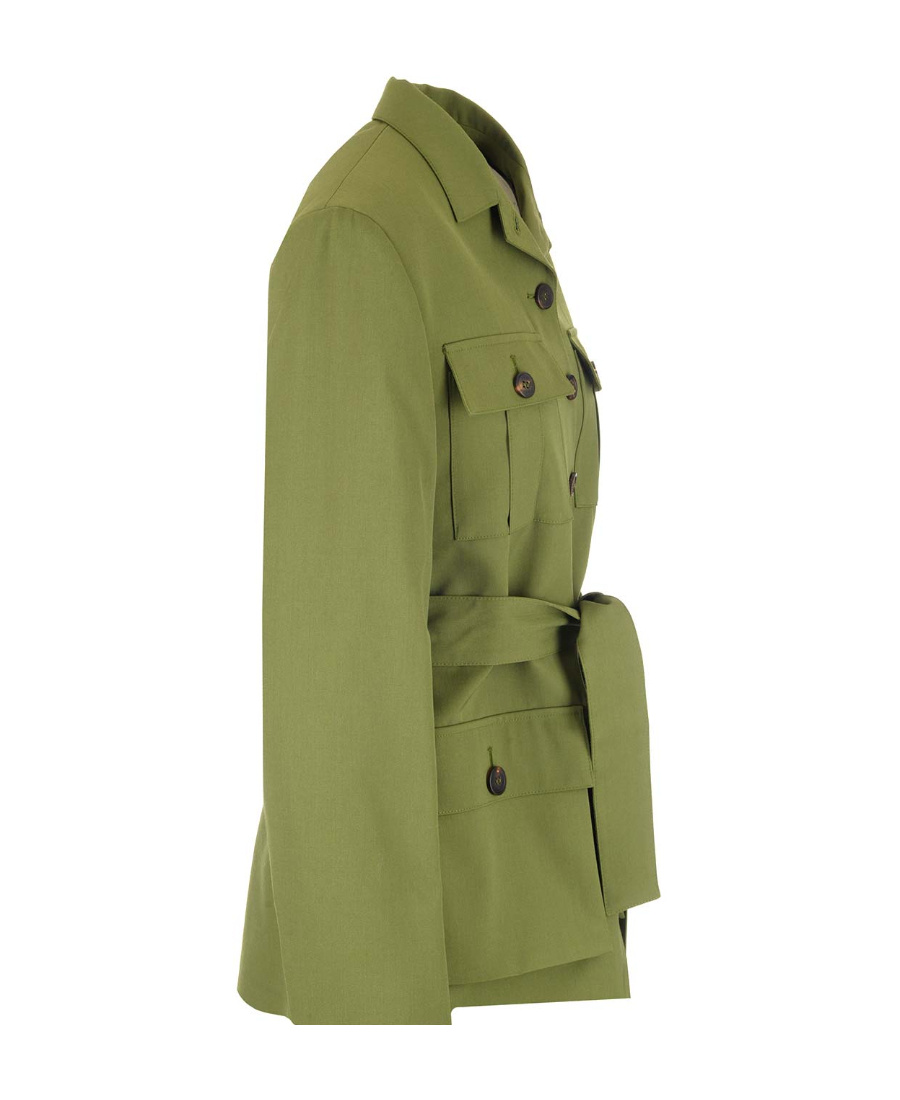 Golden Goose Journey Belted Blazer In Green