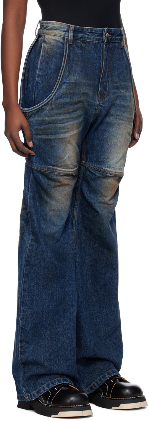 We11 Done Wire Mid-rise Wide-leg Jeans