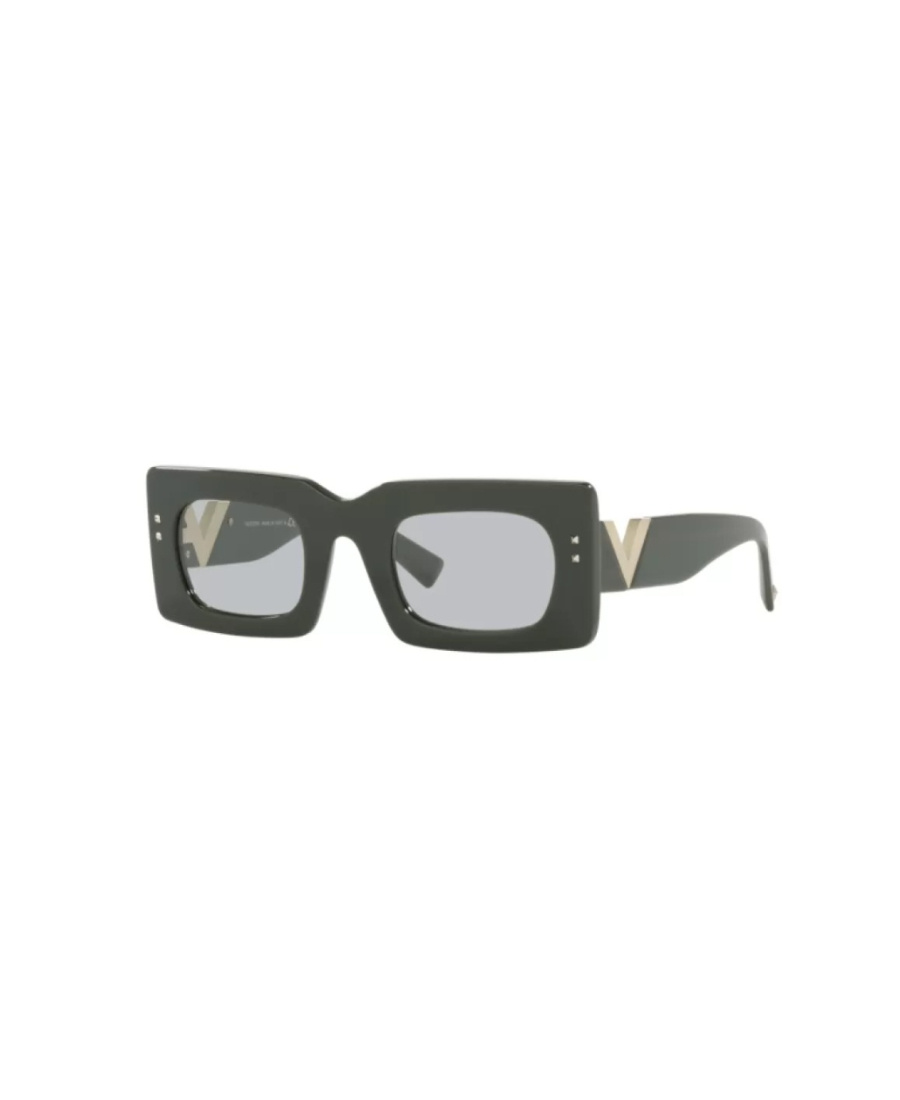 Valentino Rectangular Frame Sunglasses In Black