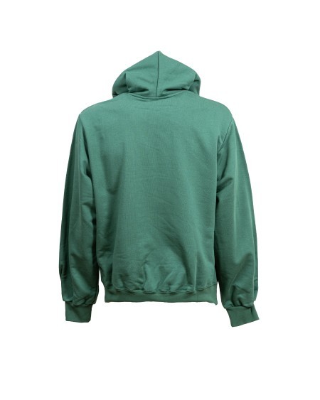 Gcds Cotton Sweatshirt With Contrasting Embroidered Mini Logo In Green