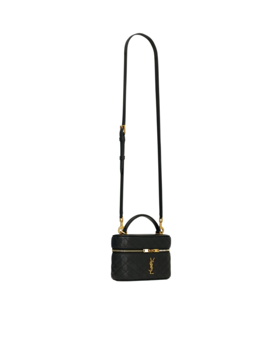 Saint Laurent Gaby Logo Shoulder Bag In Black