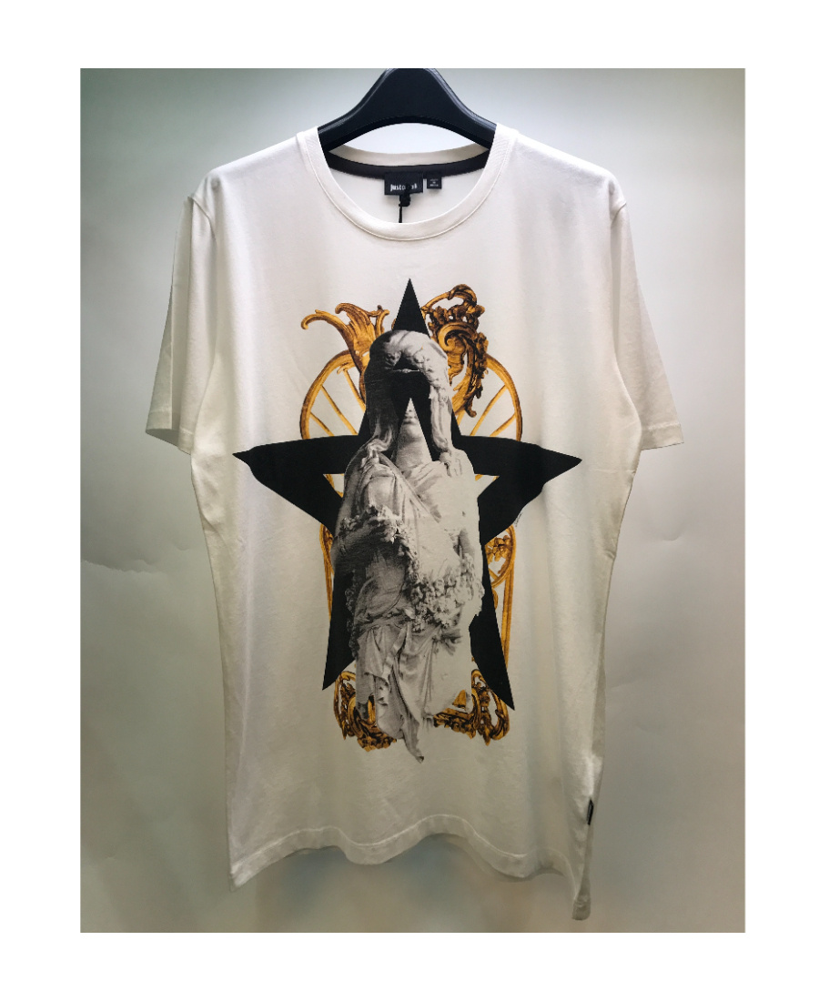 Just Cavalli Printed Round-necked T-shirt In Multicolor