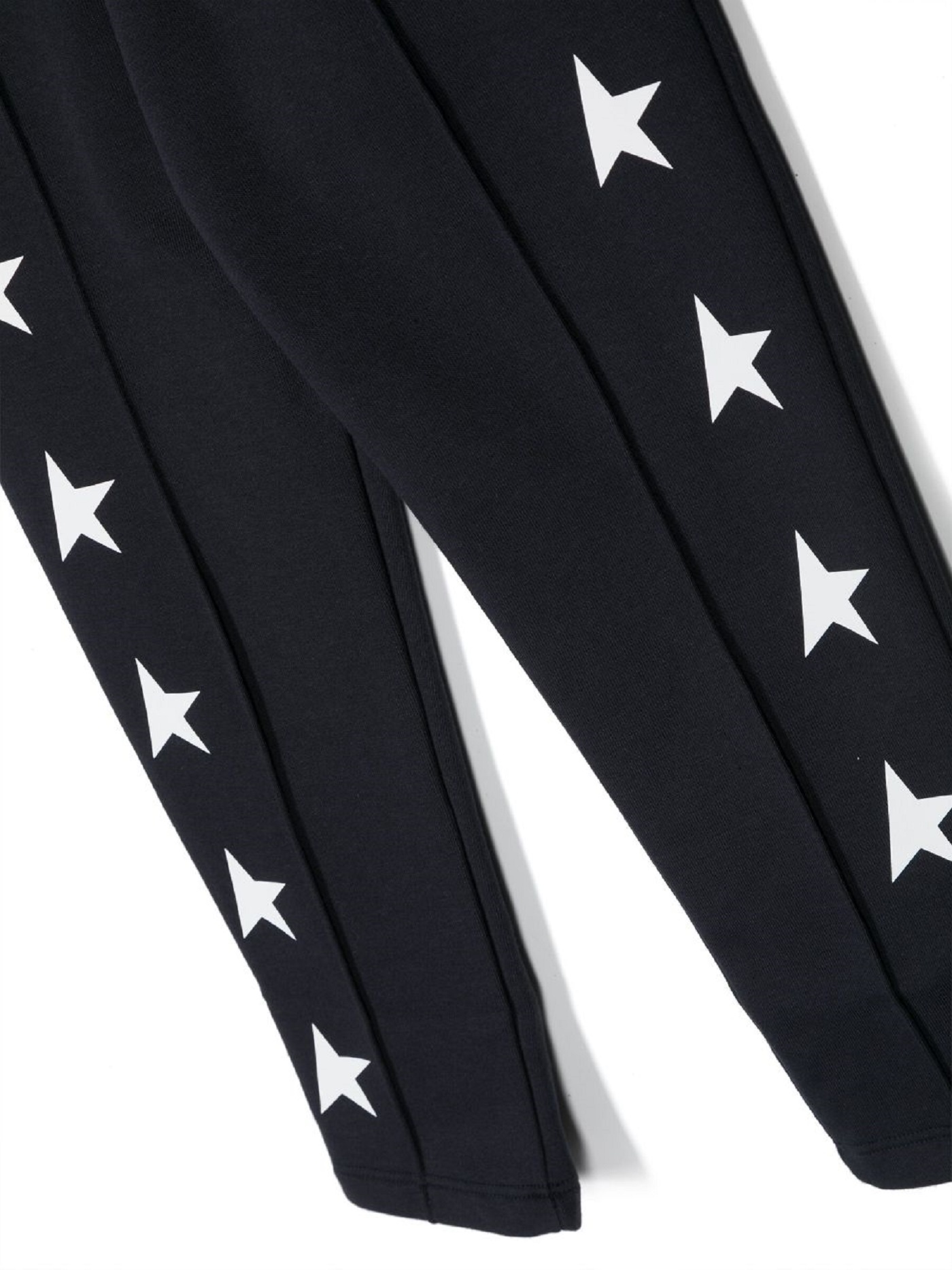Golden Goose Star-print Seam-detail Track Pants In Black