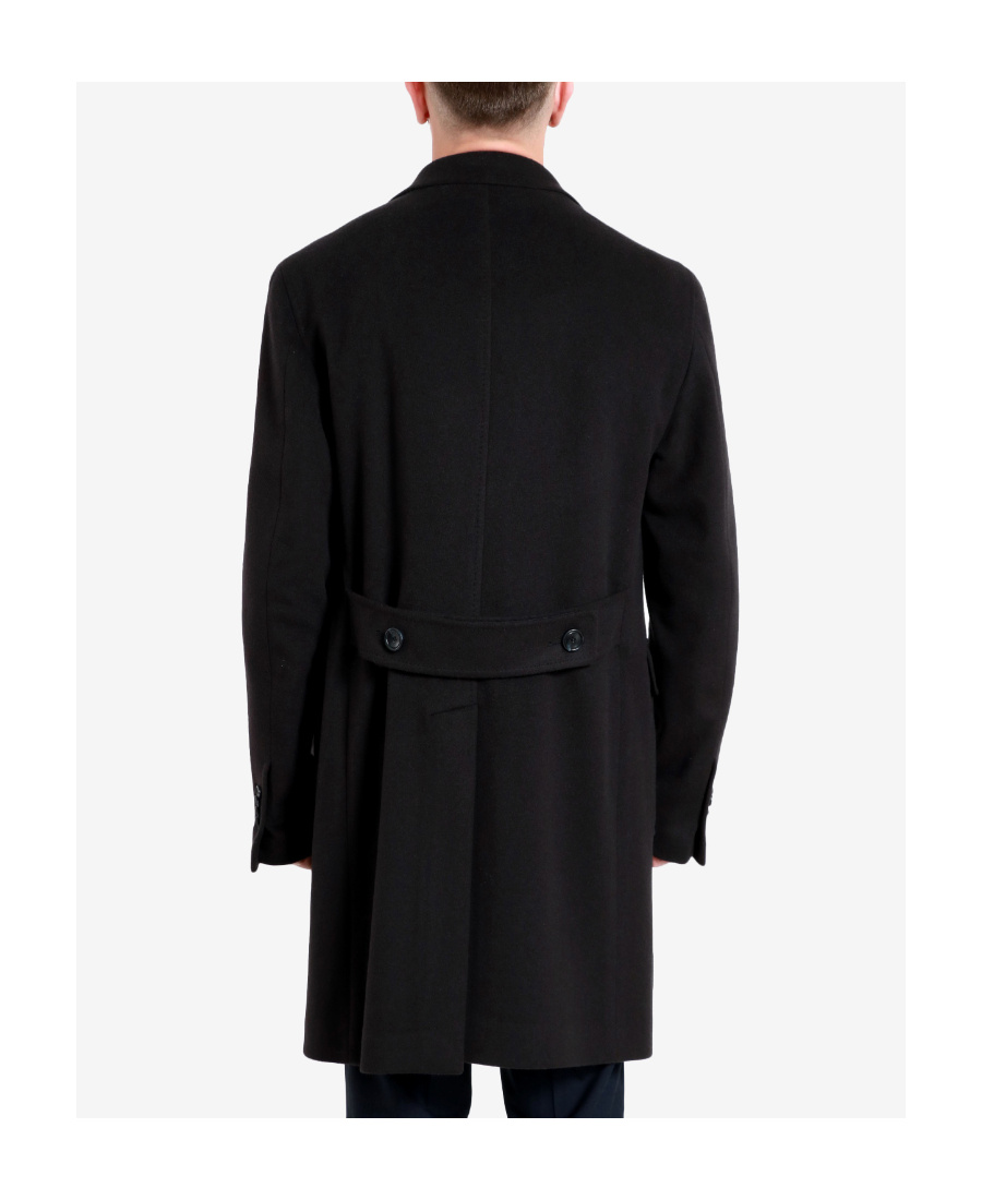 Tagliatore Tailored Single-breasted Coat Featuring Pockets In Black