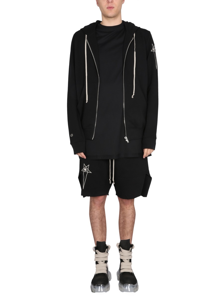 Rick Owens Zipper Casual Jacket In Black