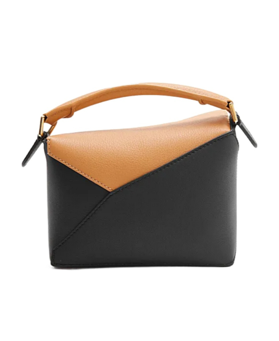 Shop Loewe Mini Puzzle Bag In Classic Calfskin In Black