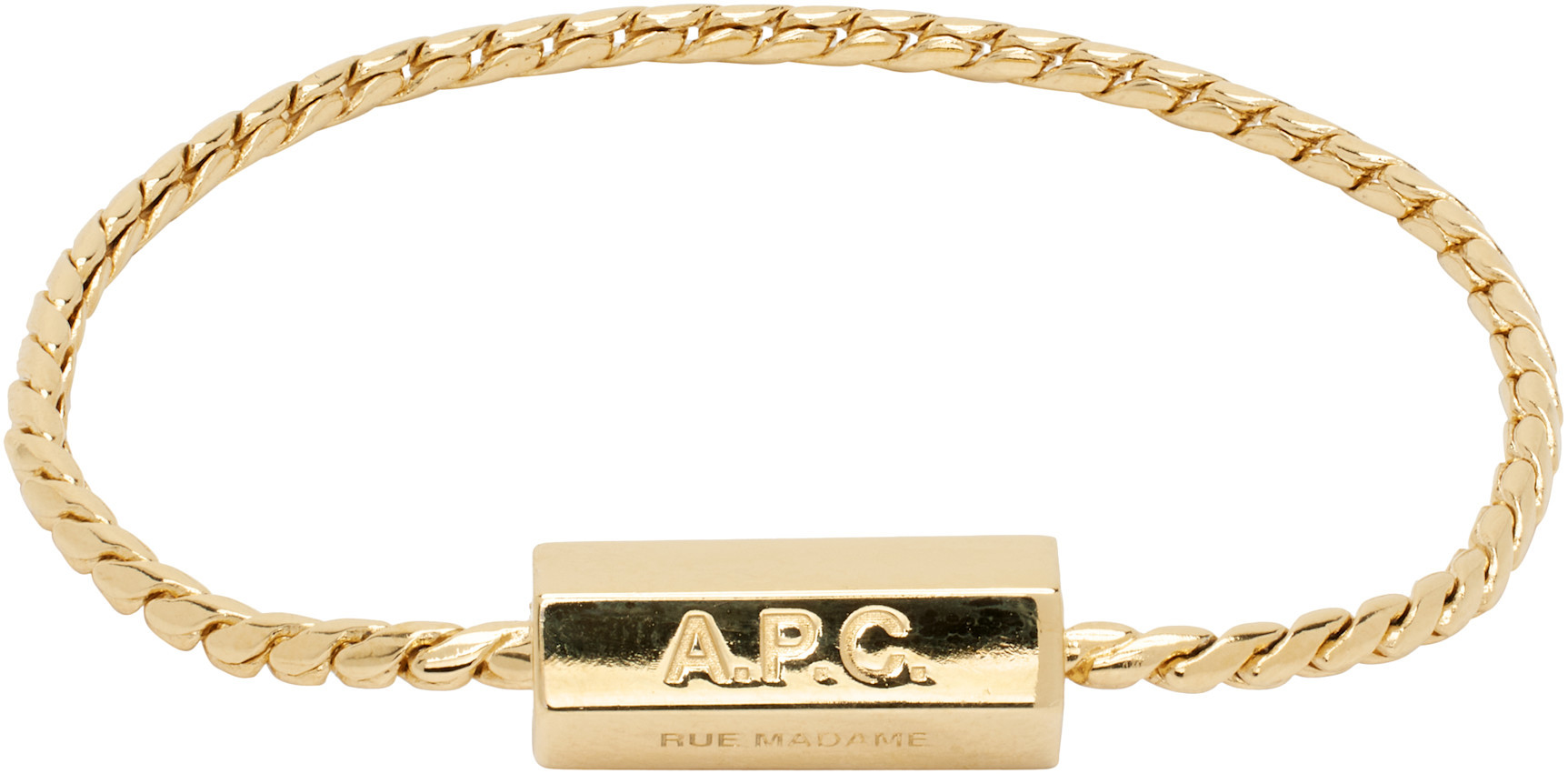 Apc Gold Angle Bracelet In Yellow