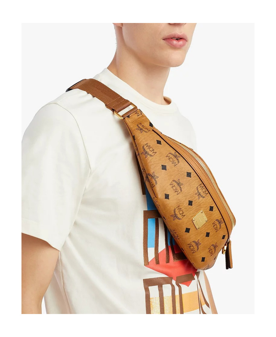 Mcm Visetos Small Belt Bag In Brown