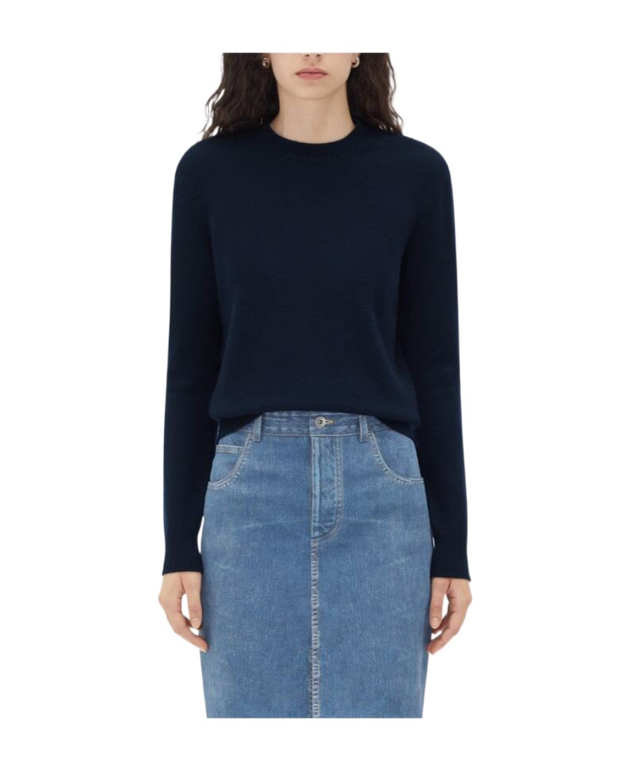 Bottega Veneta Elbow-patches Jumper In Black