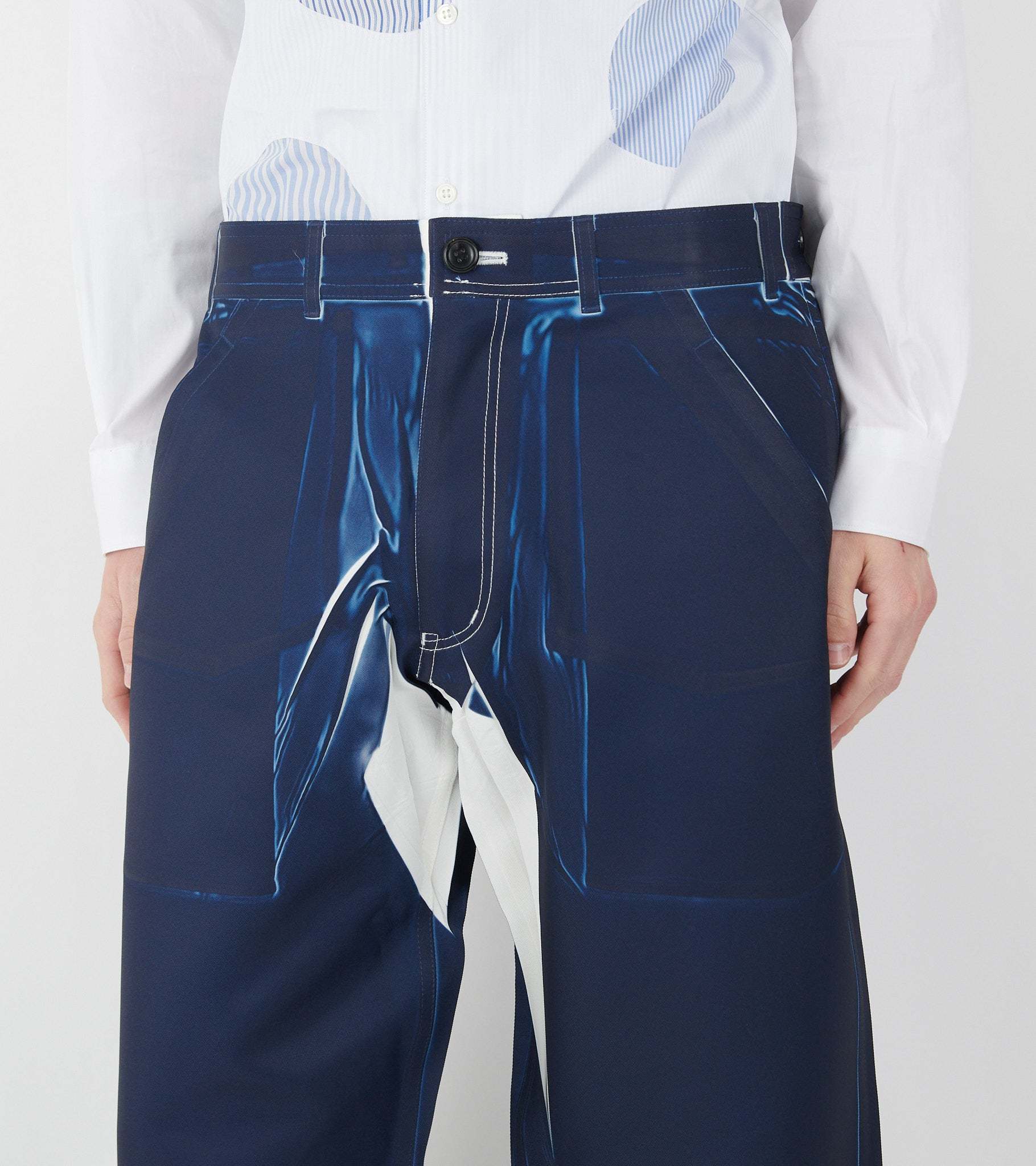 Shop Comme Des Garçons Belt Loops Slacks