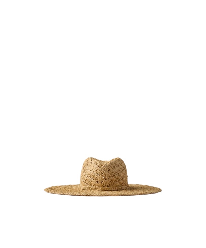 Valentino Natural Raffia Escape Hat In Nude