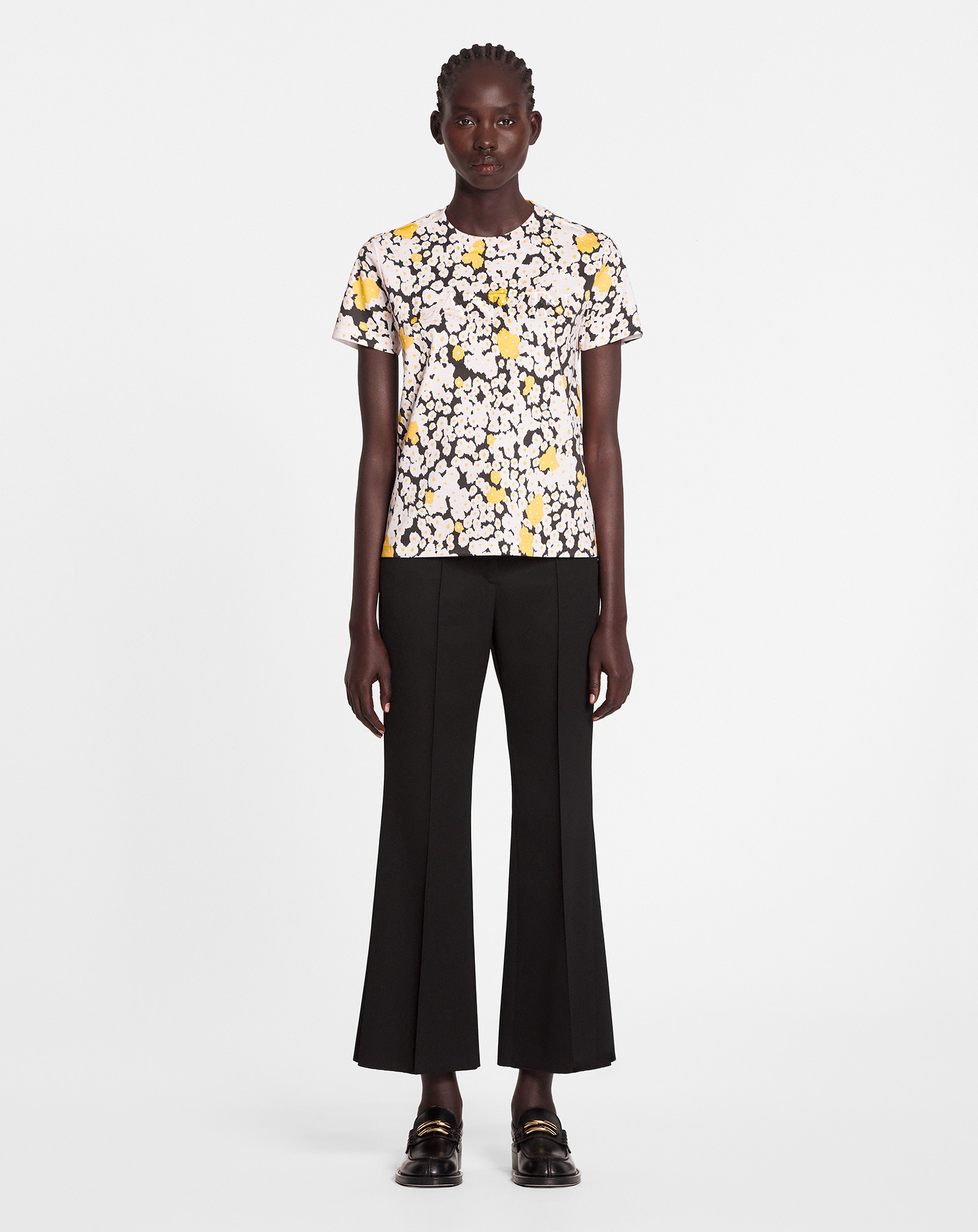 Lanvin Flower Logo T-shirt In White