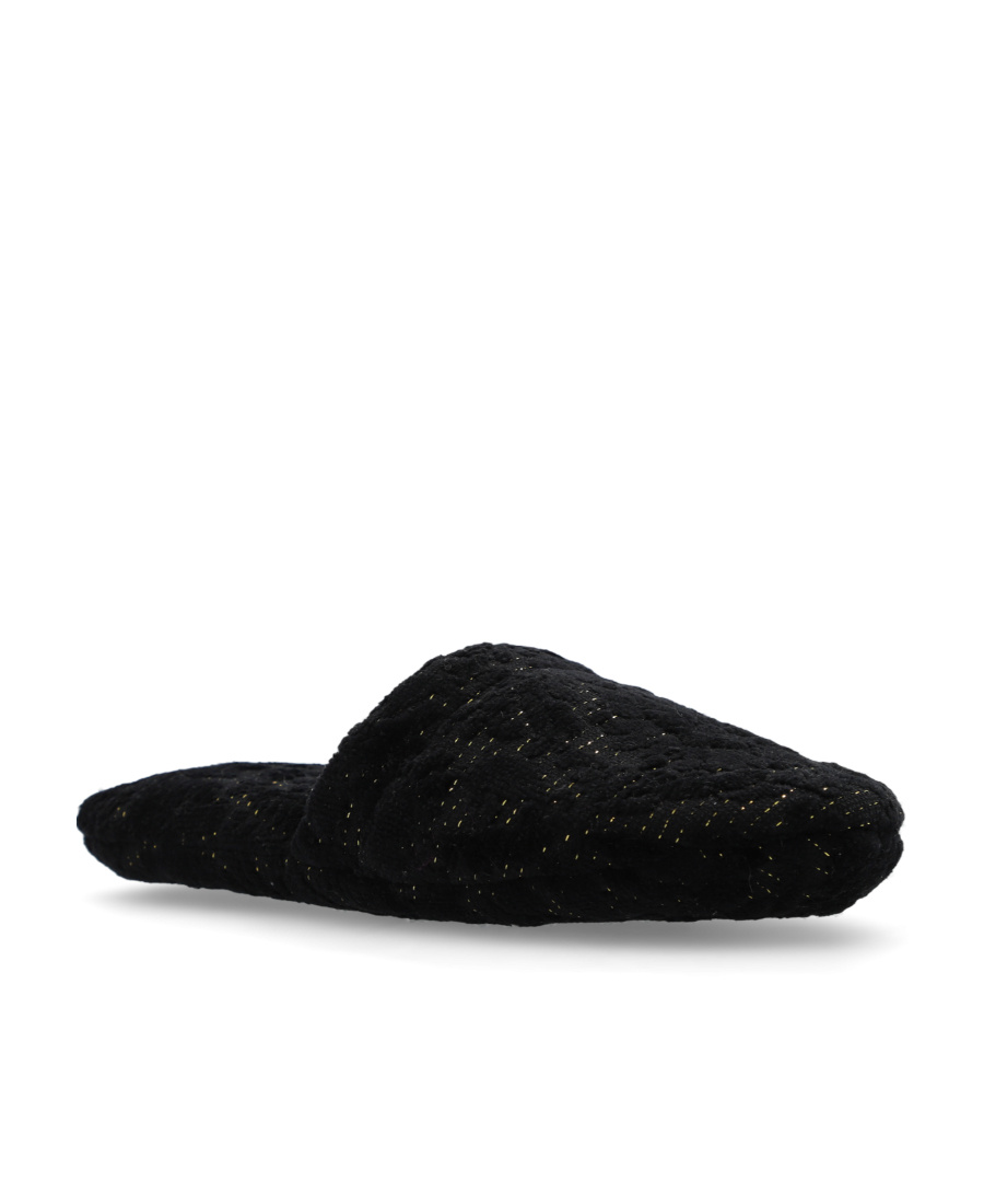 Versace Barocco Lurex Cotton-blend Slippers In Black