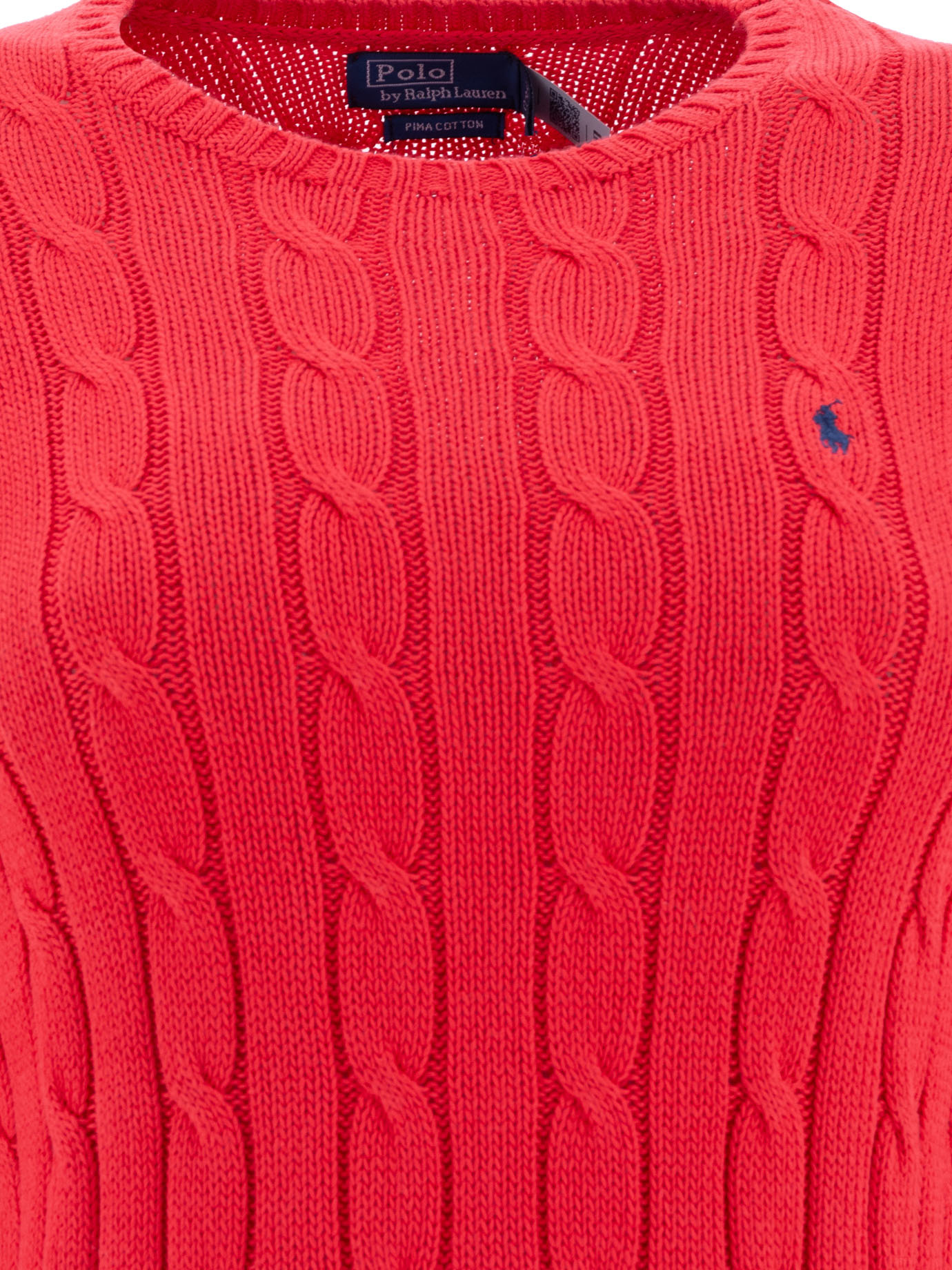 Shop Polo Ralph Lauren Cable-knit Cotton Sweater In Red