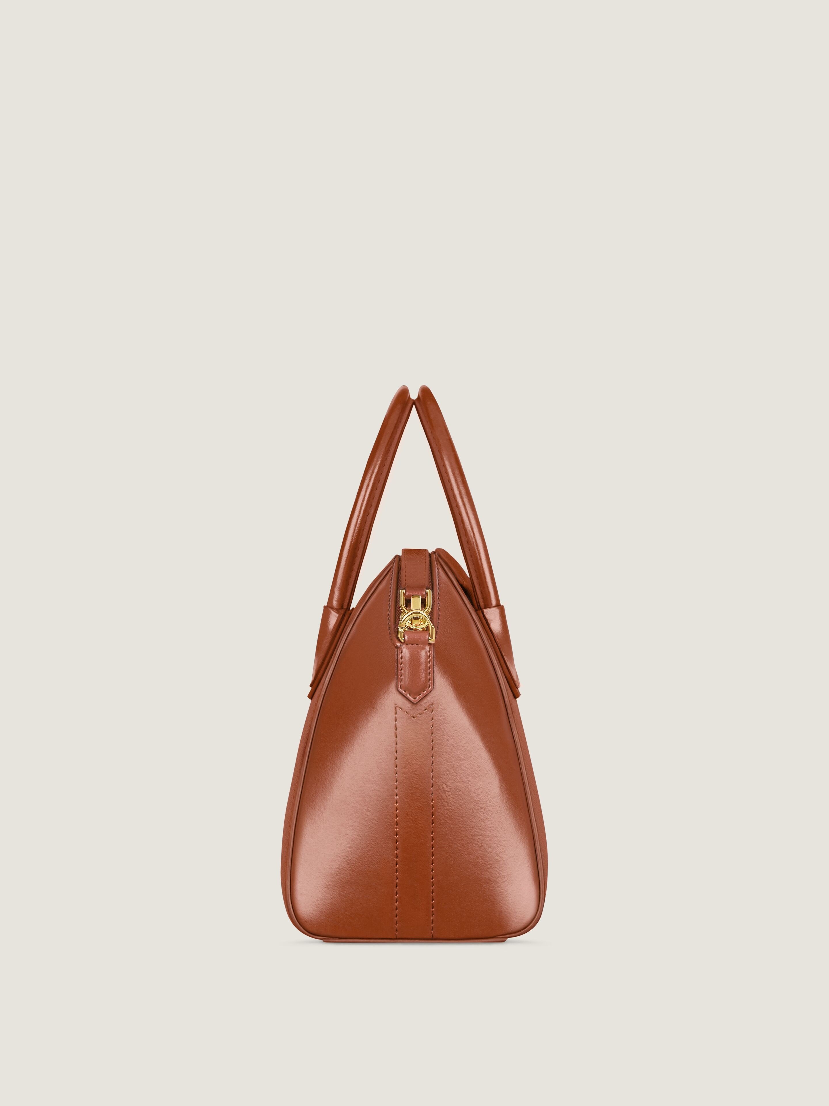 Givenchy Small Antigona Bag In Box Leather In Brown