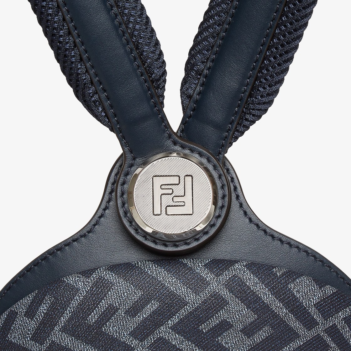 FENDI BLUE FF CANVAS BACKPACK