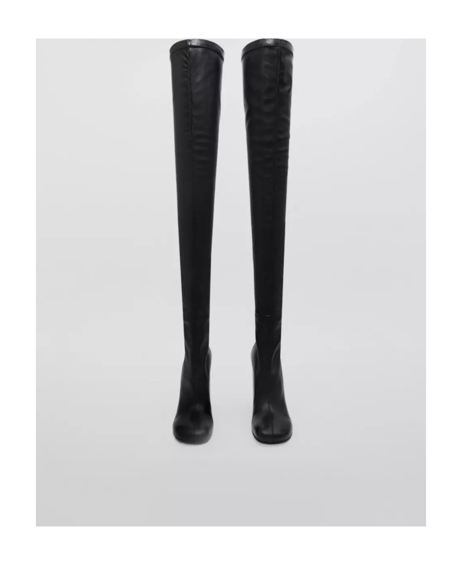 Shop Burberry Over-the-knee 110mm Heel Boots In Black
