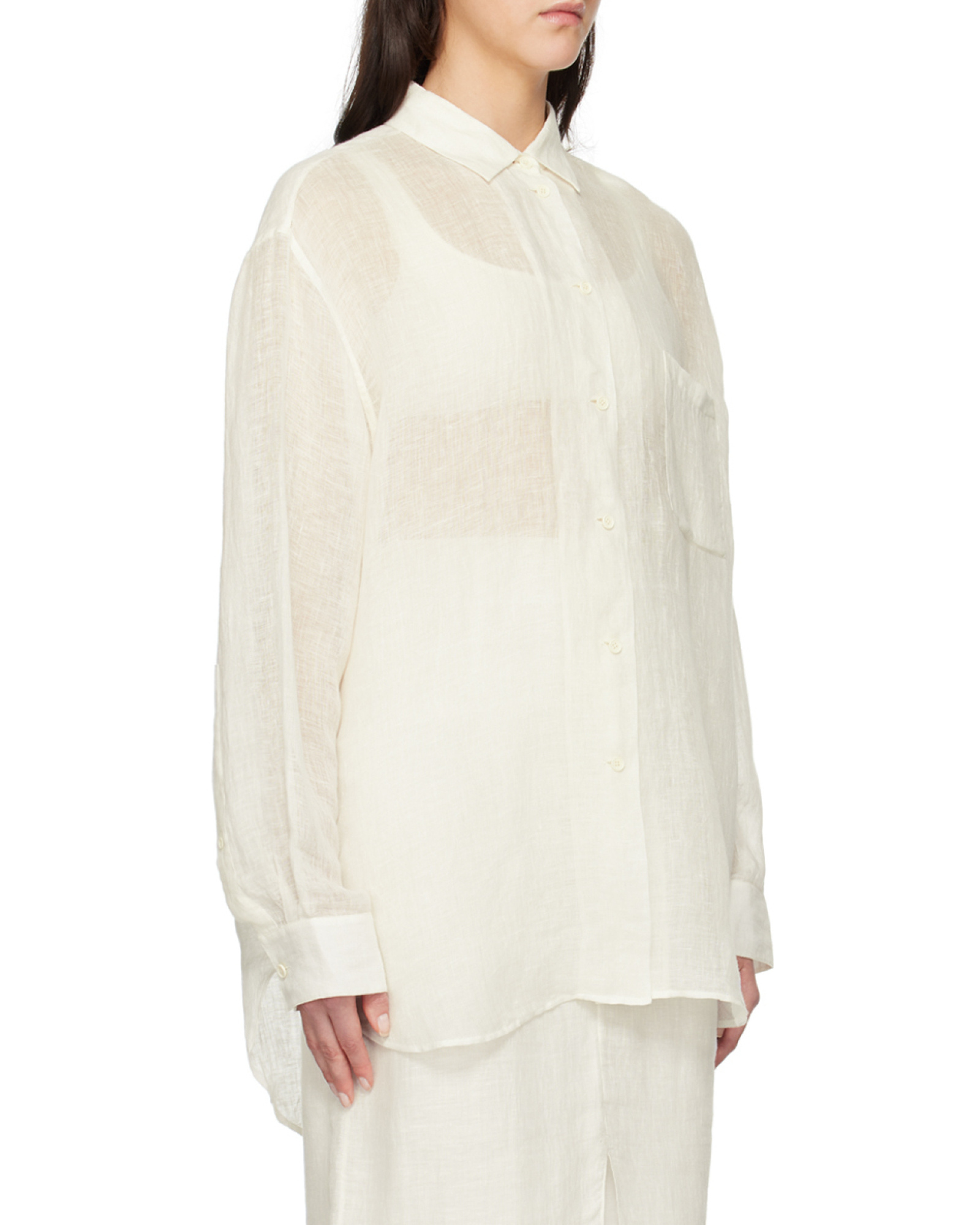 The Row Logo Shirt In Ivory White