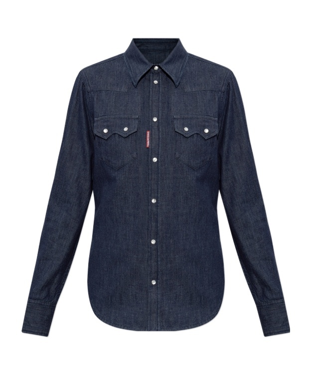 Dsquared2 Pocket Denim Shirt In Blue