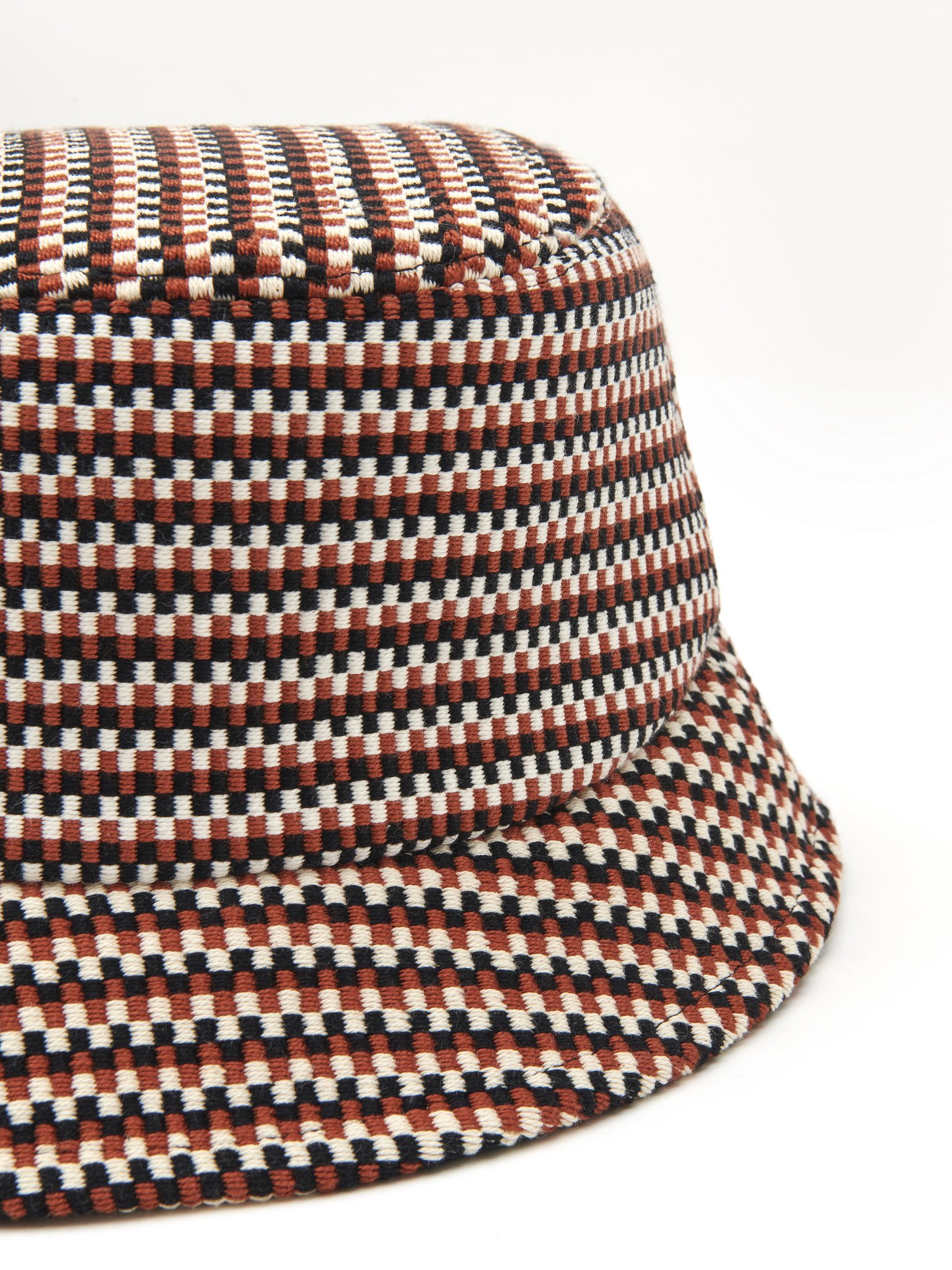 Chloé Checkered Ripple Cap In Multicolor