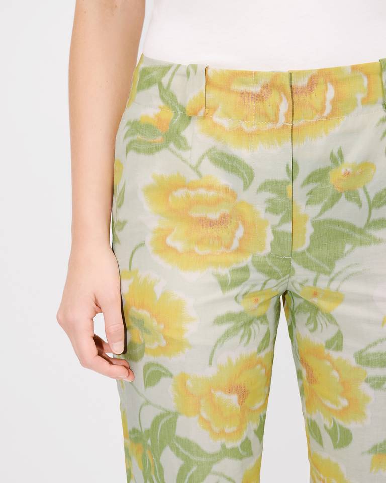 Kenzo Jacquard Cropped Pants Casual Pants In Nude