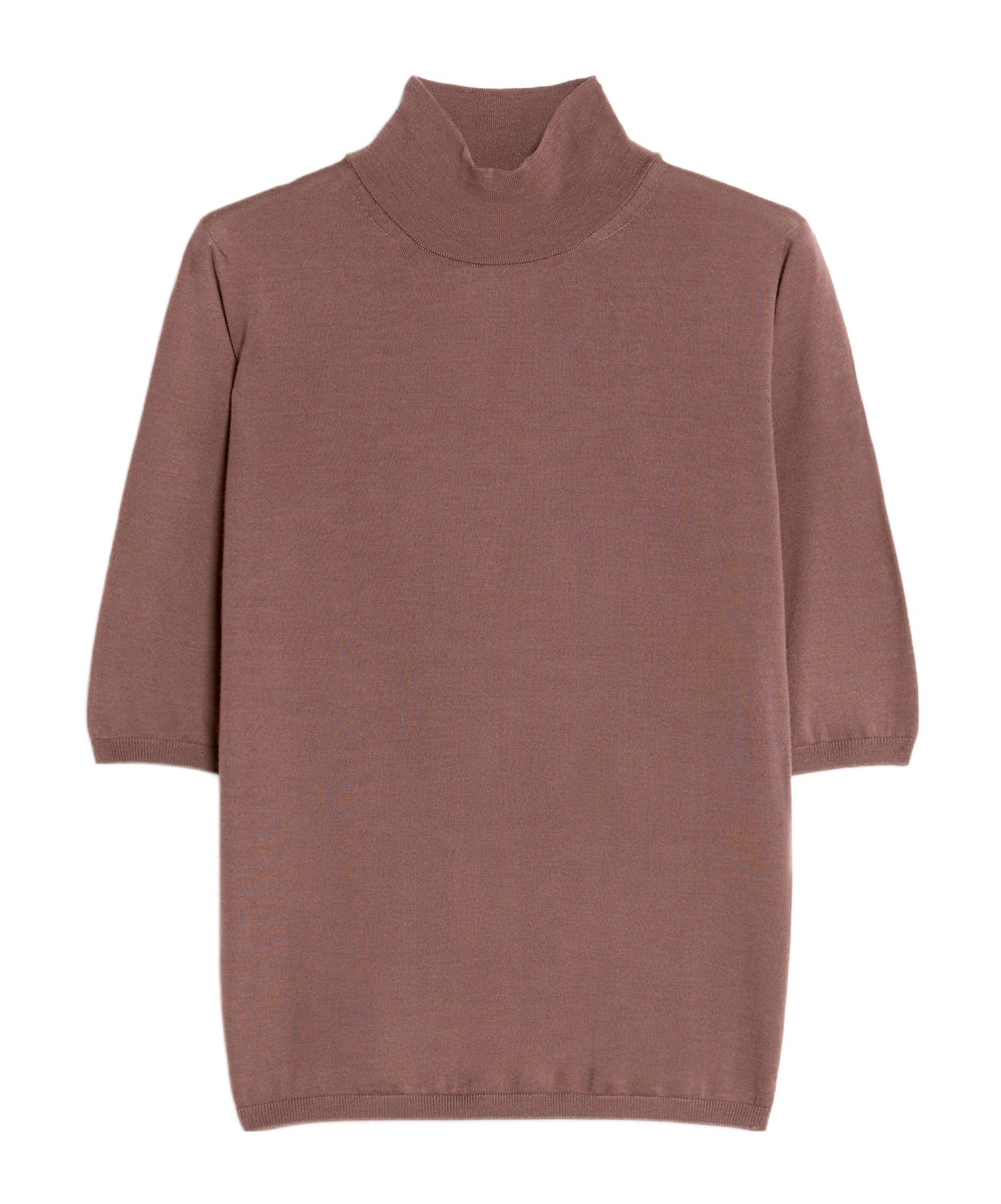 Shop Max Mara Wool Knit Turtleneck Jumper In Brown