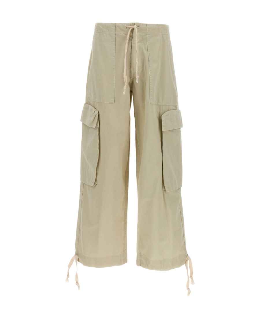 Greg Lauren Wide-legged Overalls And Casual Pants In Nude